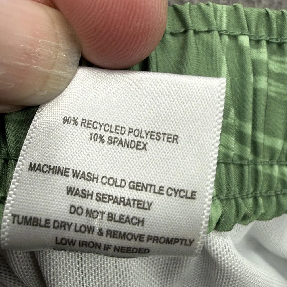 Bearbottom Clothing Swim Shorts Mens XL Green Geometric Trunks 5.5 Inseam Lined